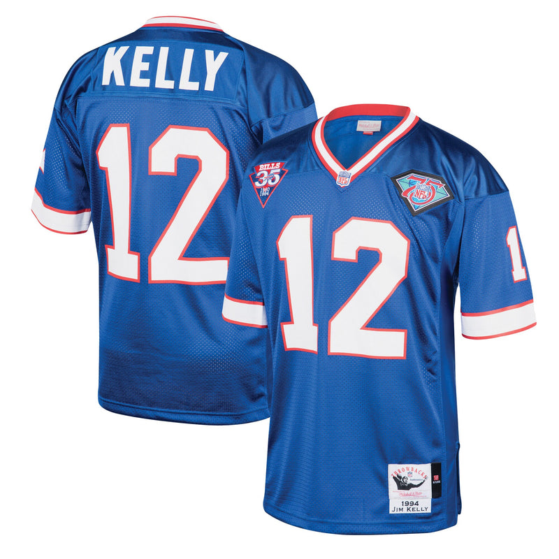 Buffalo Bills 1994 Jim Kelly Royal Authentic Throwback Retired Player Jersey