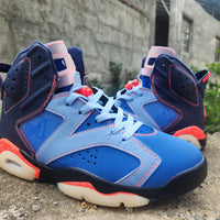 High Top Sneakers, Royal Blue Red Navy Colorway, Lettering Design, Lace Up Design, Casual Gift for Sneaker Fans