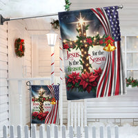 Christian Christmas Yard Flag, Jesus Is the Reason for the Season Garden Flag, Double Sided Religious Holiday Lawn Flag Present