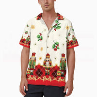 Holiday Plaid Aloha Shirt, Christmas Nutcracker Hawaiian Shirt, Festive Nutcracker Button Up, Xmas Vacation Party Shirt, Present for Him