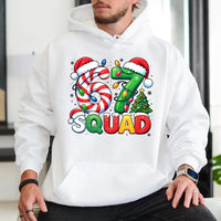Candy Cane Number Graphic Hoodie, 67 Squad Christmas Hoodie, Matching Family Holiday Hoodie, Festive Winter Group Sweatshirt Present
