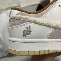 Low Top Sneakers, Off White Brown Colorway, Lace Up Design, Casual Gift for Sneaker Fans