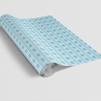 Nordic Knit Gift Wrap, Scandinavian Snowflake Wrapping Paper, Blue Winter Holiday Paper Roll, Christmas Gift Wrap, Comfy Xmas Present Wrap