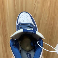 High Top Sneakers, Blue White Gray Colorway, Lace Up Design, Casual Gift for Sneaker Fans