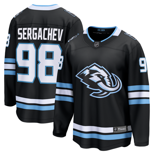 Utah Mammoth Mikhail Sergachev Black Home Breakaway Player Jersey