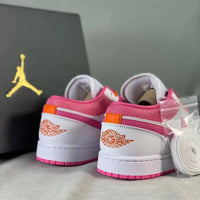 Low Top Sneakers, White Pink Colorway, Lace Up Design, Casual Gift for Sneaker Fans