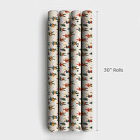 Classic Christmas Tree Gift Wrap, Vintage Drummer Boy Wrapping Paper, Retro Holiday Wrapping Paper, Nostalgic Xmas Paper