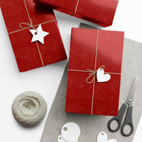 Holiday Gift Wrapping Paper, Red Gold Glitter Wrapping Paper, Christmas Gift Wrap Roll, Festive Present Paper, Xmas Gift Wrap