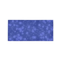 Winter Star Pattern Hallway Rug, Blue Snowflake Runner Rug, Festive Holiday Runner Carpet, Christmas Floor Mat, Winter Season Home Accent