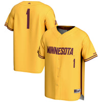 #1 Minnesota Golden Gophers Lightweight Baseball Jersey - Gold