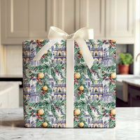 French Quarter Holiday Gift Wrap, New Orleans Christmas Wrapping Paper, Southern Architecture Wrapping Paper, Festive NOLA Holiday Gift Wrap