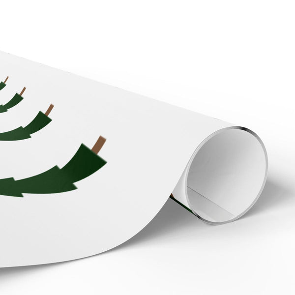 Modern Scandi Holiday Gift Wrap, Minimalist Christmas Tree Wrapping Paper, Simple Winter Tree Present Paper, Neutral Xmas Wra