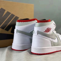High Top Sneakers, Gray White Colorway, Lace Up Design, Casual Gift for Sneaker Fans