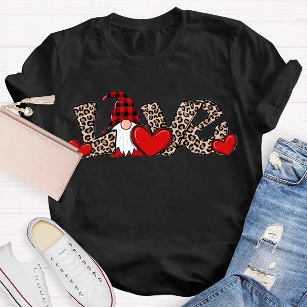 Festive Holiday Graphic T-Shirt, Christmas Leopard Print Santa Claus Shirt, Retro Cheetah Santa Tee, Adorable Xmas Season Uni