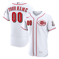Cincinnati Reds White Home Authentic Custom Jersey