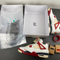 Low Top Sneakers, White Black Red Colorway, Lace Up Design, Casual Gift for Sneaker Fans