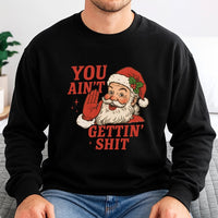 Retro Naughty List Santa Sweatshirt, Humorous Santa Christmas Sweatshirt, Vintage Santa Crewneck Sweatshirt, Humorous Holiday Xmas Sweater Present