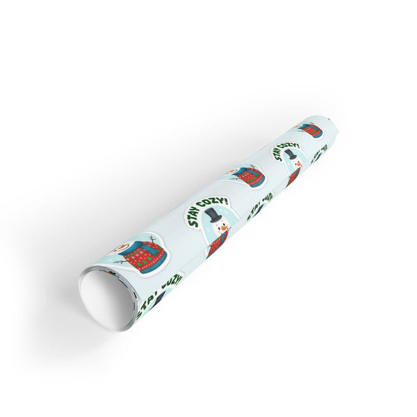 Adorable Snowman Gift Wrap, Stay Comfy Snowman Wrapping Paper, Festive Christmas Wrapping Paper, Winter Holiday Gift Wrap, Ho
