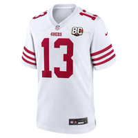 San Francisco 49ers Brock Purdy White 80th Anniversary Game Jersey