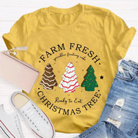 Rustic Holiday Graphic Tee, Farm Fresh Christmas Tree T-Shirt, Vintage Xmas Tree Farm Shirt, Comfy Winter Holiday Tee, Christmas Present