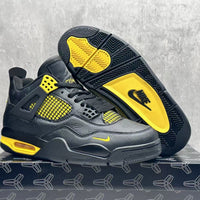 Mid Top Sneakers, Gray Yellow Colorway, Lace Up Design, Casual Gift for Sneaker Fans
