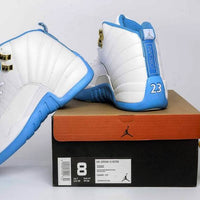 Sneakers, White Blue Colorway, Lace Up Design, Casual Gift for Sneaker Fans