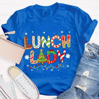 Festive Holiday Cafeteria Staff Graphic Tee, Lunch Lady Christmas Shirt, Cafeteria Worker Christmas Shirt, School Staff Holiday Present
