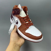 High Top Sneakers, Red Colorway, Lace Up Design, Casual Gift for Sneaker Fans