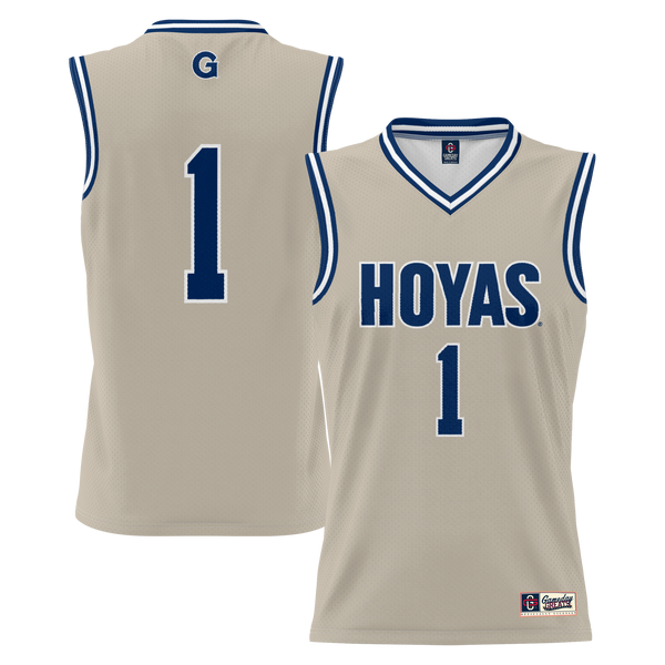 #1 Georgetown Hoyas Lightweight Basketball Jersey - Gray