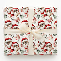Sunglasses Santa Christmas Gift Wrap, Cool Santa Poker Wrapping Paper, Humorous Casino Wrapping Paper, Gambler Holiday Card Player Gift Wrap