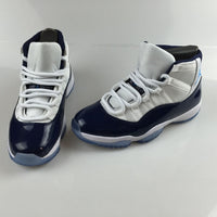 Sneakers, White Navy Colorway, Lace Up Design, Casual Gift for Sneaker Fans