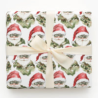 Camo Christmas Gift Wrap, Tactical Santa Wrapping Paper, Military Santa Holiday Wrapping Paper, Camouflage Present Paper, Veteran Gift Wrap