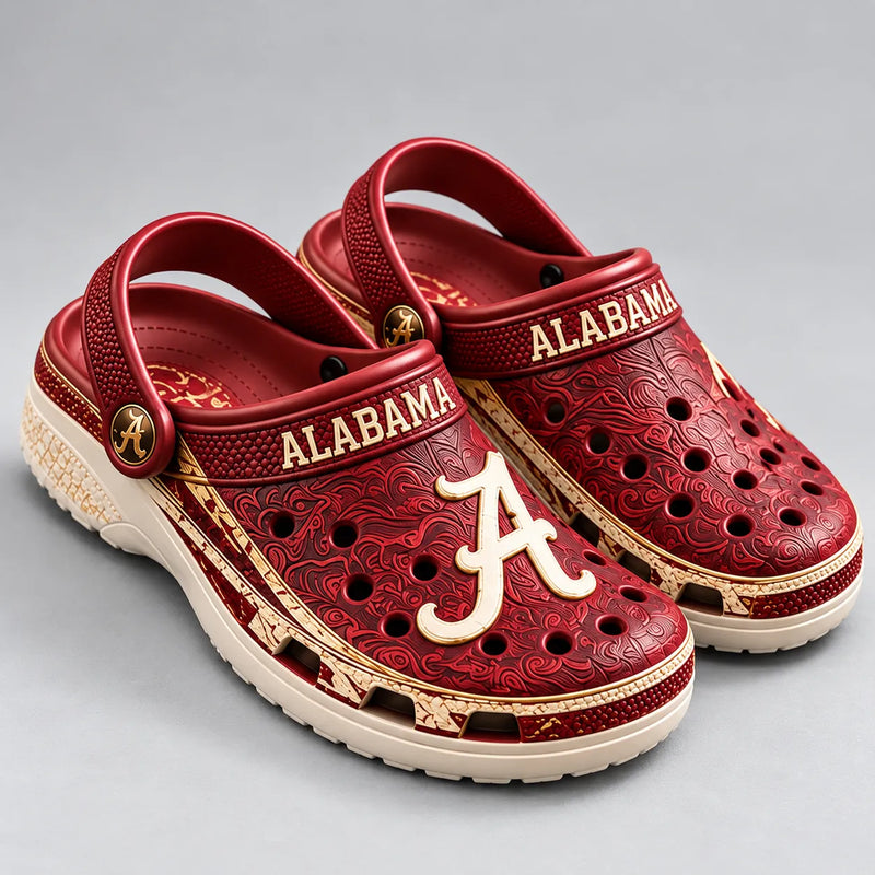 ALA Script Pride - Crimson and Cream Clogs