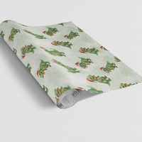 TRex Dinosaur Christmas Gift Wrap, Santa Saurus Wrapping Paper, Humorous Dino Holiday Wrap Paper, Kids Boys Christmas Wrapping Paper Roll