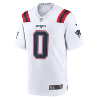 New England Patriots Christian Gonzalez White Game Jersey