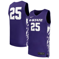 #25 Kansas State Wildcats Replica Basketball Jersey - Purple