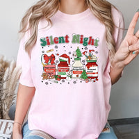 Humorous ICU Meds Graphic Tee, Silent Night Nurse Christmas T-Shirt, Medical Holiday Shirt, Registered Nurse Christmas Shirt, Xmas Present for RN