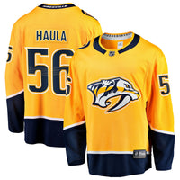 Nashville Predators Erik Haula Gold Home Breakaway Jersey