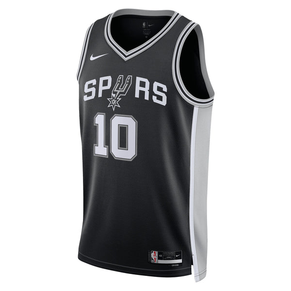 San Antonio Spurs Icon Edition Swingman Jersey - Black - Jeremy Sochan