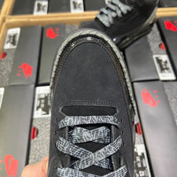 Low Top Sneakers, Black Colorway, Lace Up Design, Casual Gift for Sneaker Fans