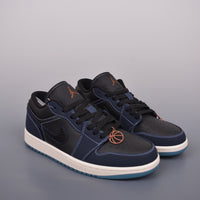 Retro Low Top Sneakers, Blue White Black Navy Colorway, Lace Up Design, Casual Gift for Sneaker Fans