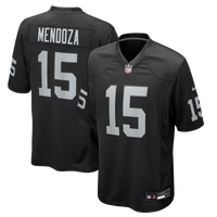 Las Vegas Raiders Fernando Mendoza Black 2026 NFL Draft First Round Pick No. 1 Team Game Jersey