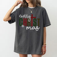 Religious Christmas Faith Shirt, Merry Christ-mas Cross T-Shirt, Christian Holiday Graphic Tee, Christian Christmas T-Shirt, Faith Present