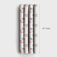Reading Mrs Claus Gift Wrap, Book Lover Mrs Claus Wrapping Paper, Bookish Christmas Paper, Teacher Holiday Gift Wrap, Adorable Wrapping Paper