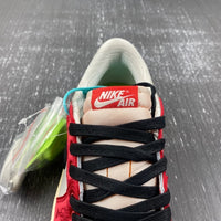 Low Top Sneakers, White Red Colorway, Lace Up Design, Casual Gift for Sneaker Fans