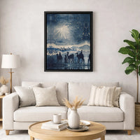 Three Wise Men Bethlehem Canvas Art, Nativity Scene Canvas Print, Watercolor Holy Night Canvas, Religious Wall Decor, Christmas Decor Present