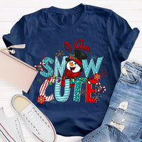 Humorous Holiday Lights Graphic Tee, Snow Adorable Snowman Christmas Shirt, Retro Winter Snowman T-Shirt, Adorable Xmas Party Shirt