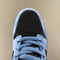 Low Top Sneakers, Blue Black Colorway, Lace Up Design, Casual Gift for Sneaker Fans