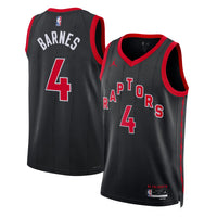 Toronto Raptors Statement Edition Swingman Jersey - Black - Scottie Barnes