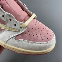 Low Top Sneakers, White Pink Colorway, Reverse Hook Design, Lace Up Design, Casual Gift for Sneaker Fans